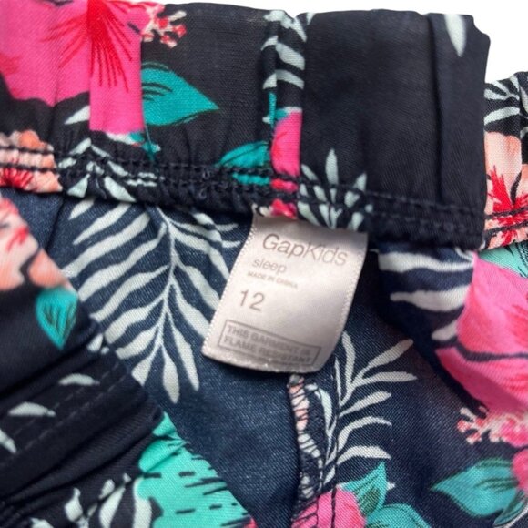 Gap Kids Tropical Floral Sleep Shorts Size 12 Years - Picture 4 of 5